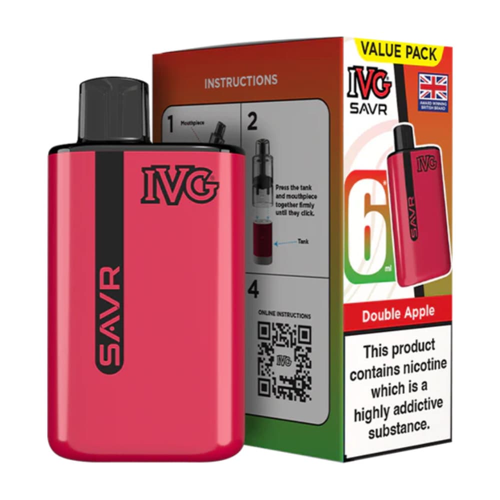  Double Apple IVG Savr 3000 Vape Kit Box of 5