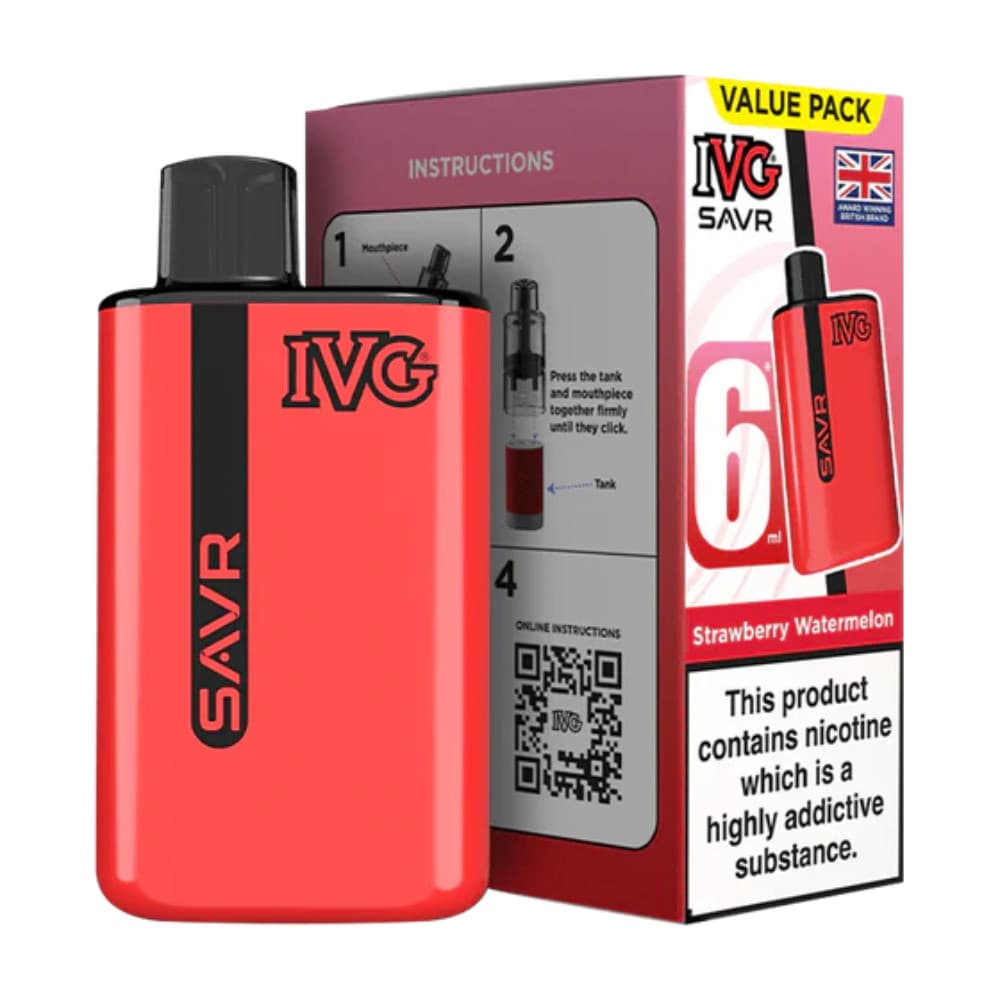  Strawberry Watermelon IVG Savr 3000 Vape Kit Box of 5