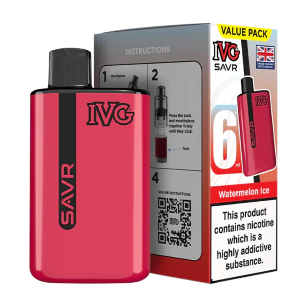  Watermelon Ice IVG Savr 3000 Vape Kit Box of 5