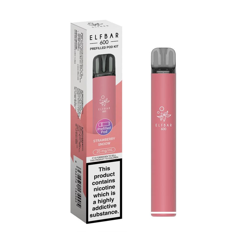  Strawberry Ice Elf Bar 600 Prefilled Pod Kit Box of 10
