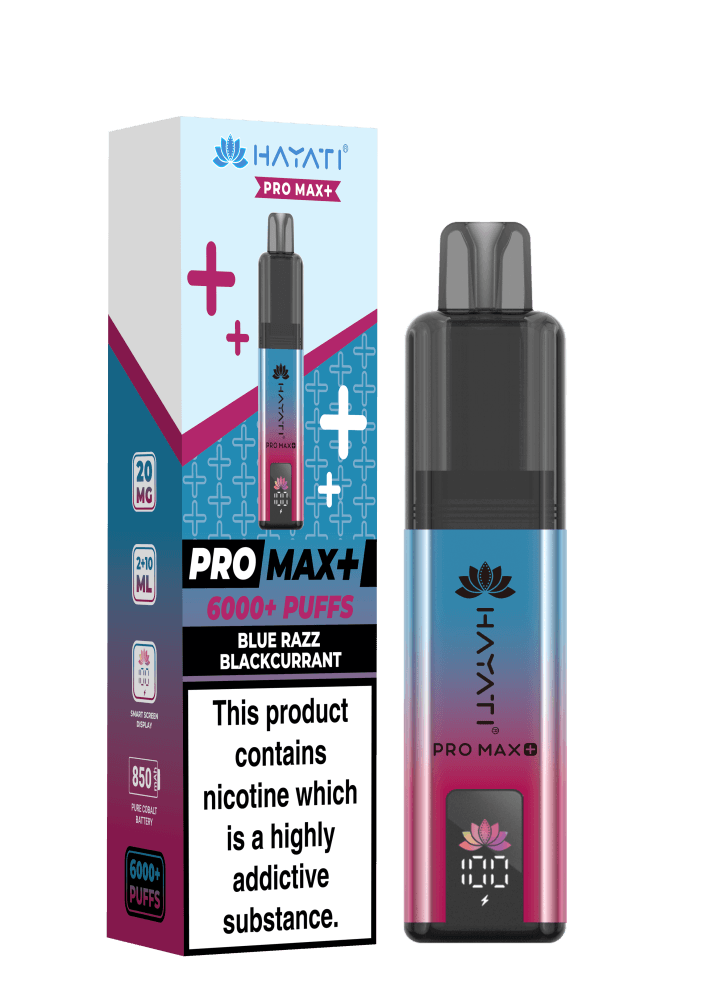  Blue Razz Blackcurrant Hayati Pro Max Plus Vape Kit Box of 5