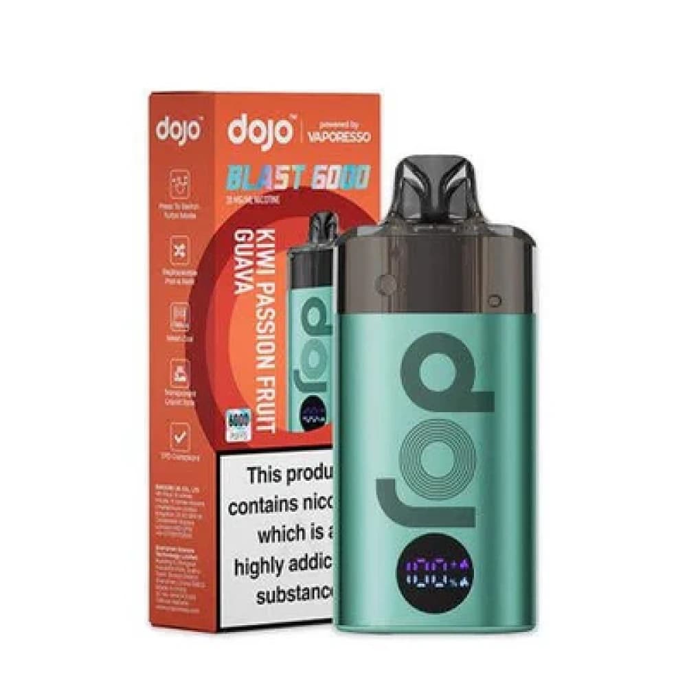  Kiwi Passionfruit Guava Dojo Blast 6000 Vape Kit Box of 5