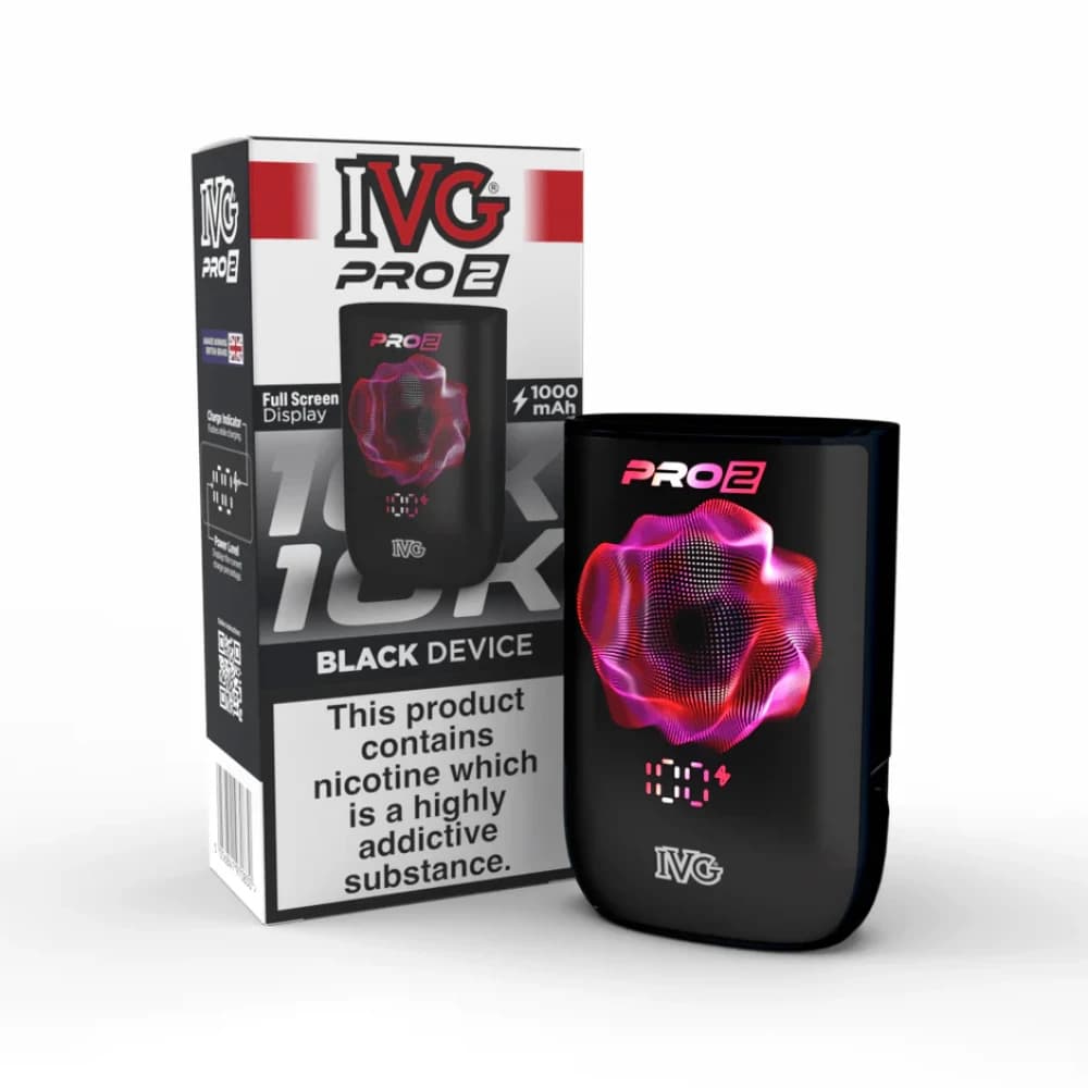  Black IVG Pro 2 Vape Pod Kit Box of 5