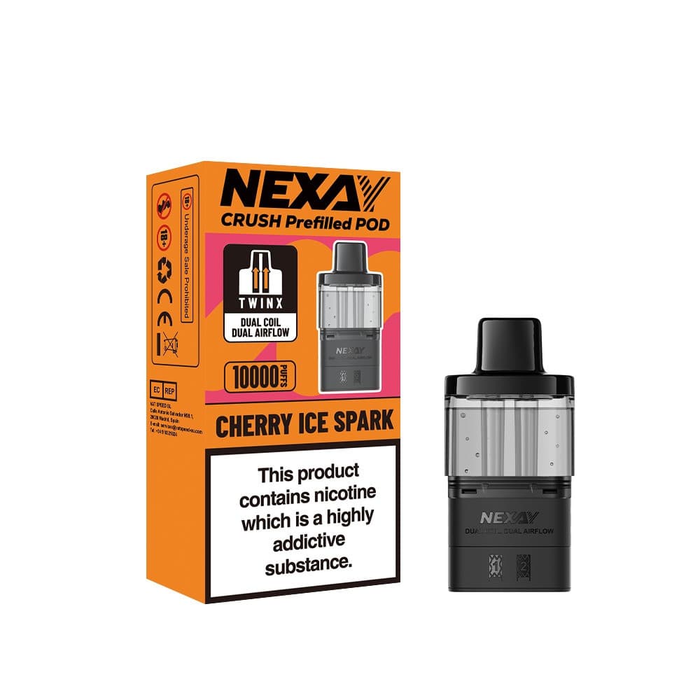  Cherry Ice Spark Nexay Crush 10k Refill Pods Box of 5