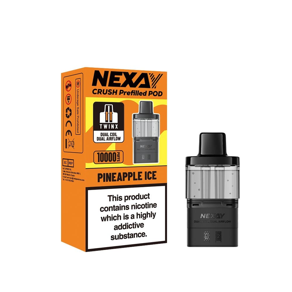  Pineapple Ice Nexay Crush 10k Refill Pods Box of 5