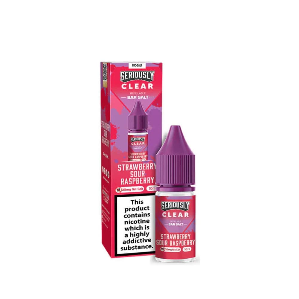  Strawberry Sour Raspberry / 20mg Seriously Clear Bar Salt 10ml Box of 10