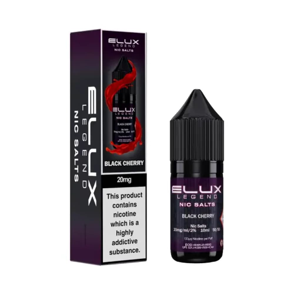  Black Cherry / 20mg Elux Legend Nic Salts E-Liquids 10ml Box of 10