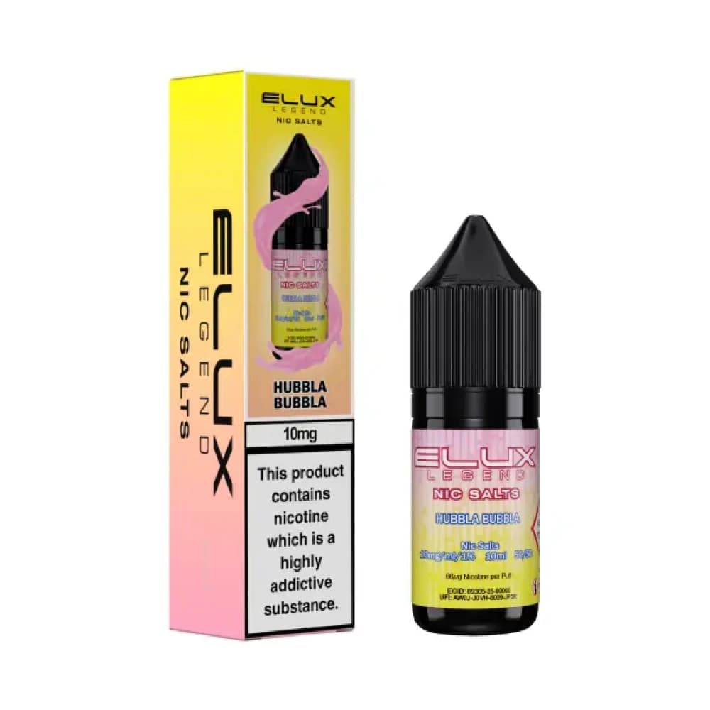  Hubba Bubba / 20mg Elux Legend Nic Salts E-Liquids 10ml Box of 10