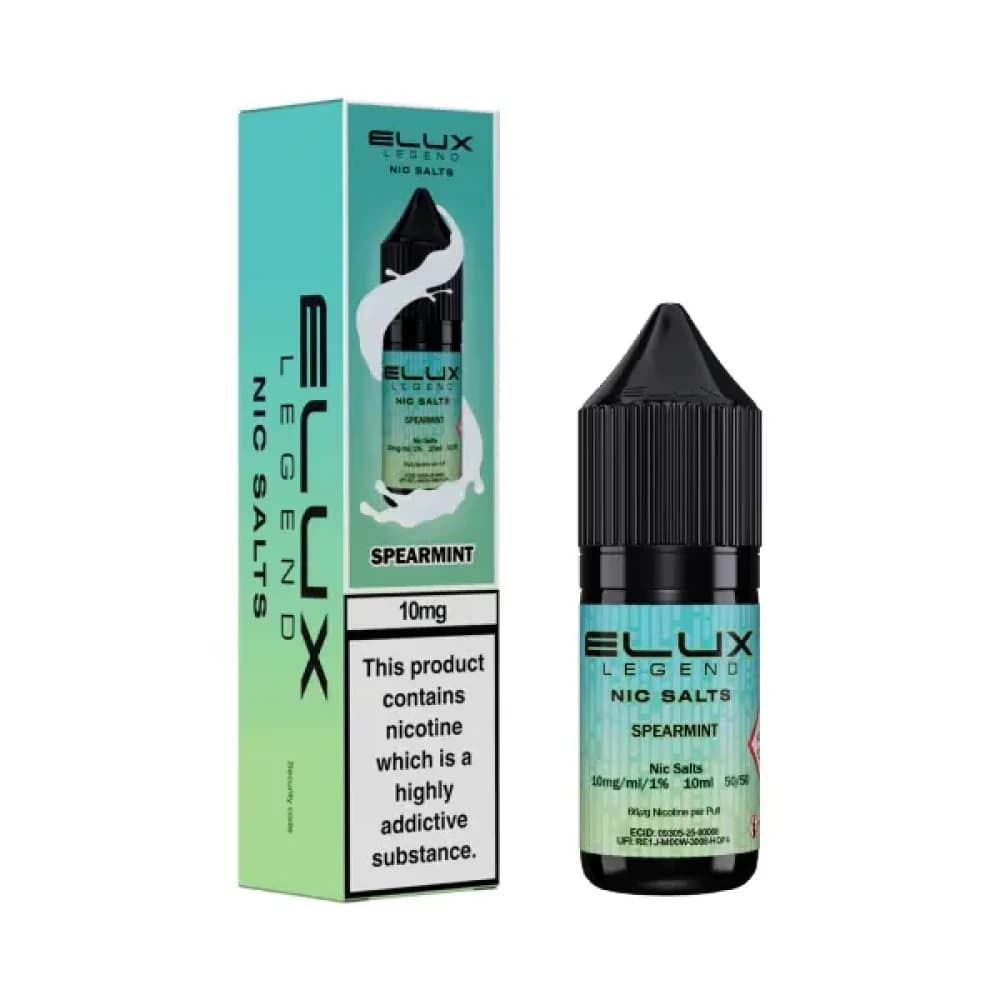  Spearmint / 10mg Elux Legend Nic Salts E-Liquids 10ml Box of 10