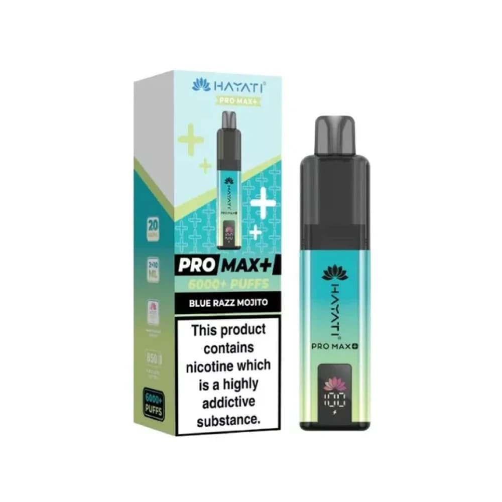  Blue Razz Mojito Hayati Pro Max Plus Vape Kit Box of 5