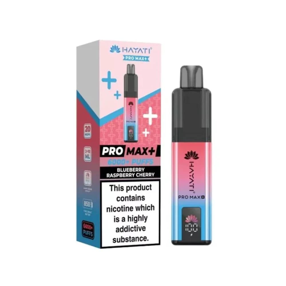  Blueberry Raspberry Cherry Hayati Pro Max Plus Vape Kit Box of 5