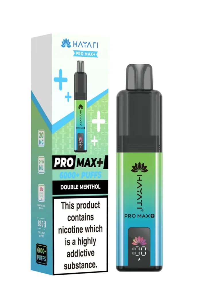  Double Menthol Hayati Pro Max Plus Vape Kit Box of 5