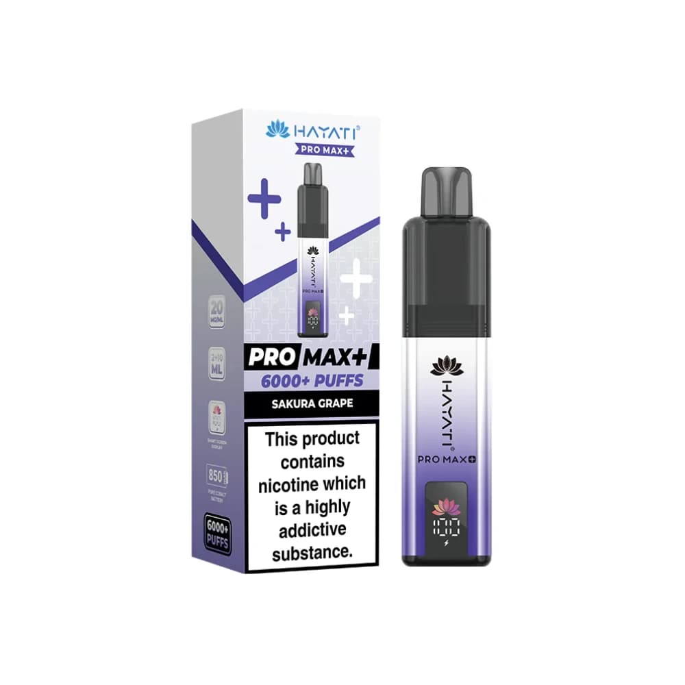  Sakura Grape Hayati Pro Max Plus Vape Kit Box of 5