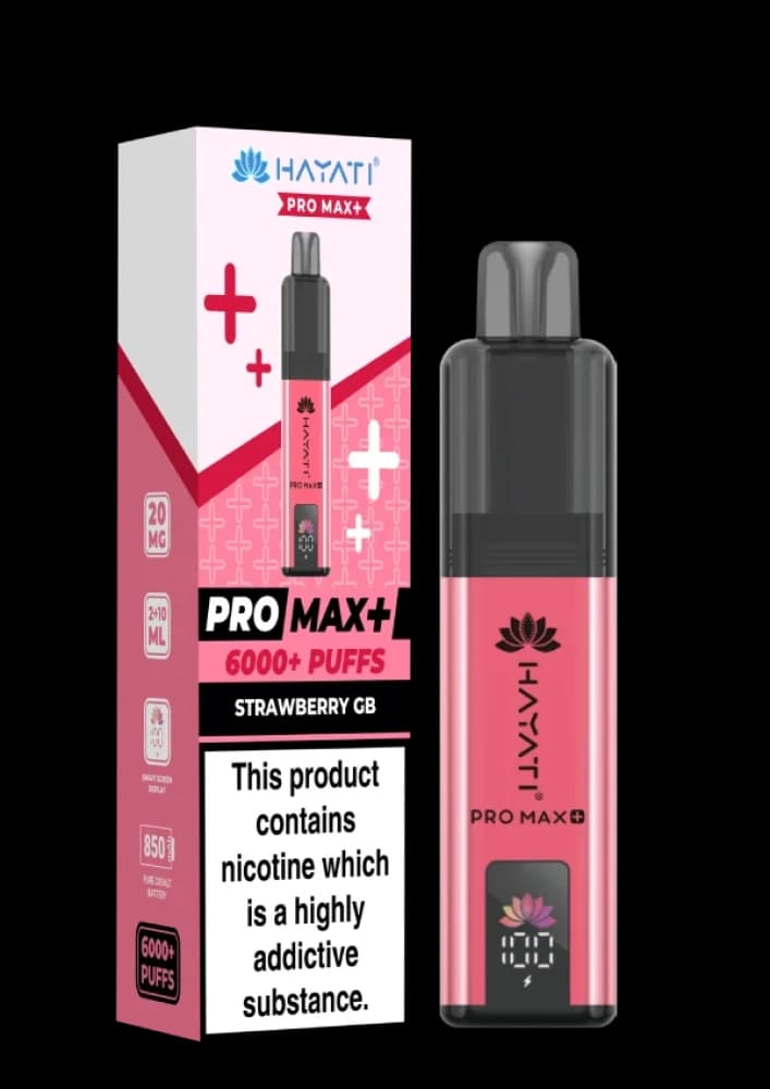  Strawberry GB Hayati Pro Max Plus Vape Kit Box of 5