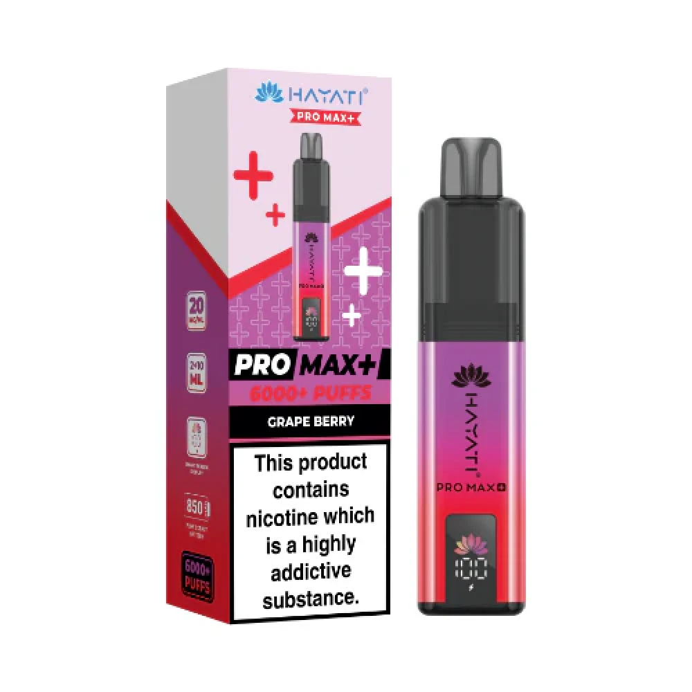  Grape Berry Hayati Pro Max Plus Vape Kit Box of 5