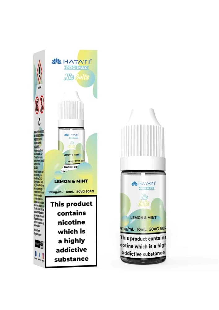  Lemon Mint / 20mg Hayati Pro Max Nic Salts E-Liquids 10ml Box of 10