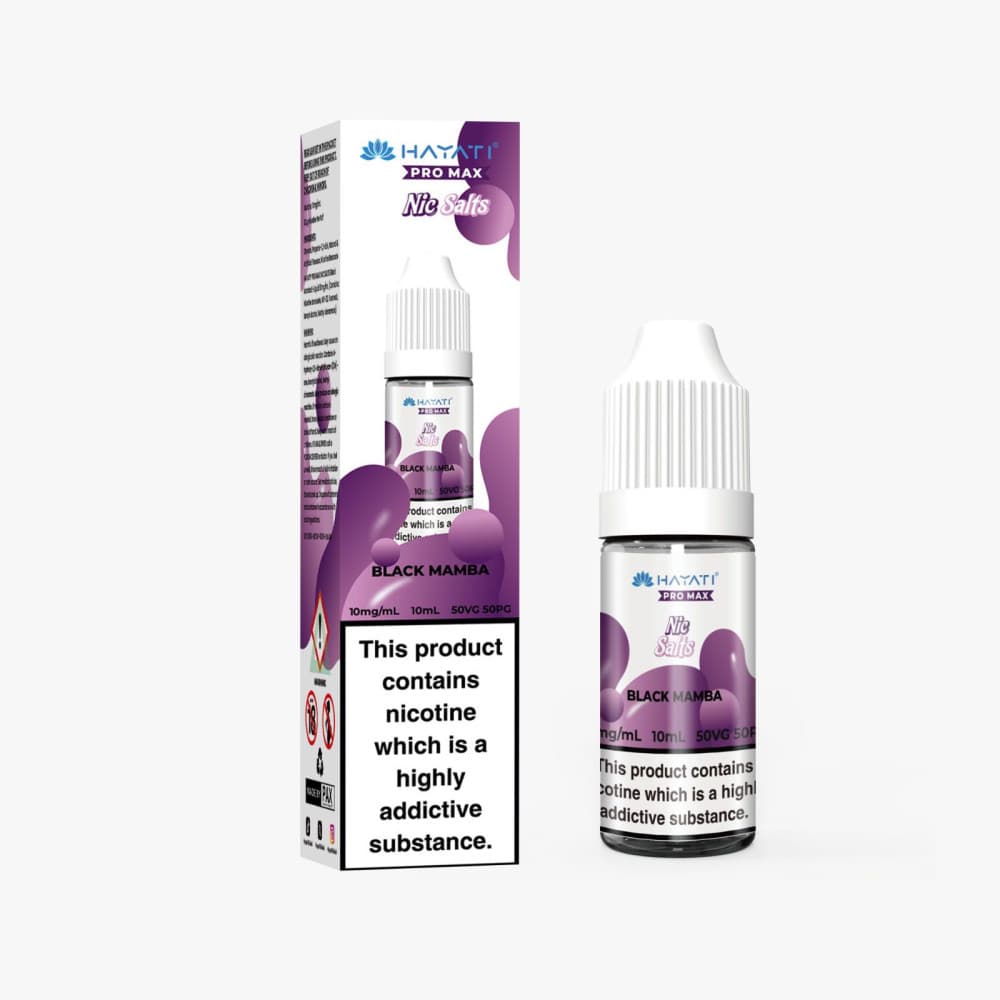  Black Mamba / 10mg Hayati Pro Max Nic Salts E-Liquids 10ml Box of 10