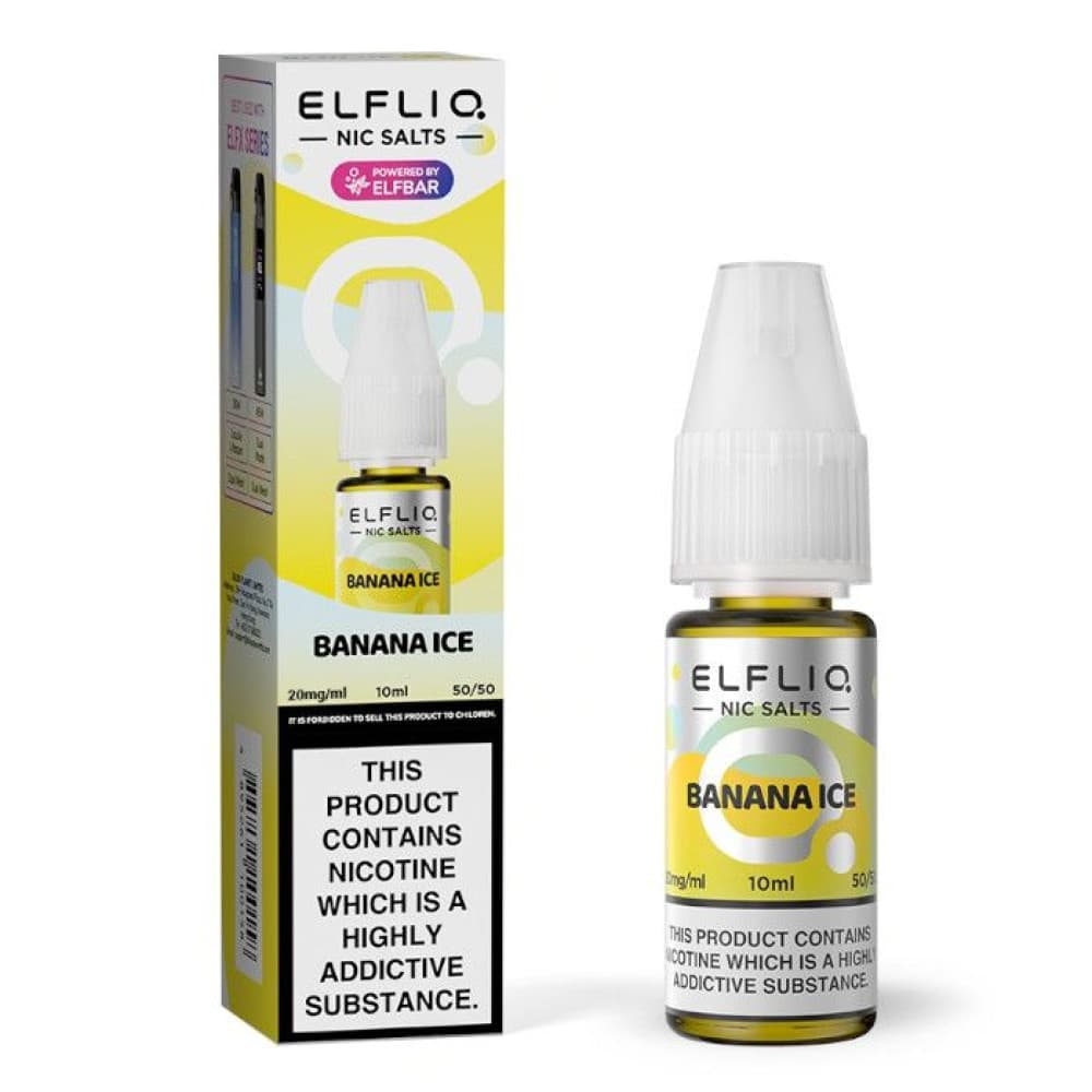  Banana Ice / 10mg Elf Bar Elfliq Nic Salt E-Liquids 10ml Box of 10