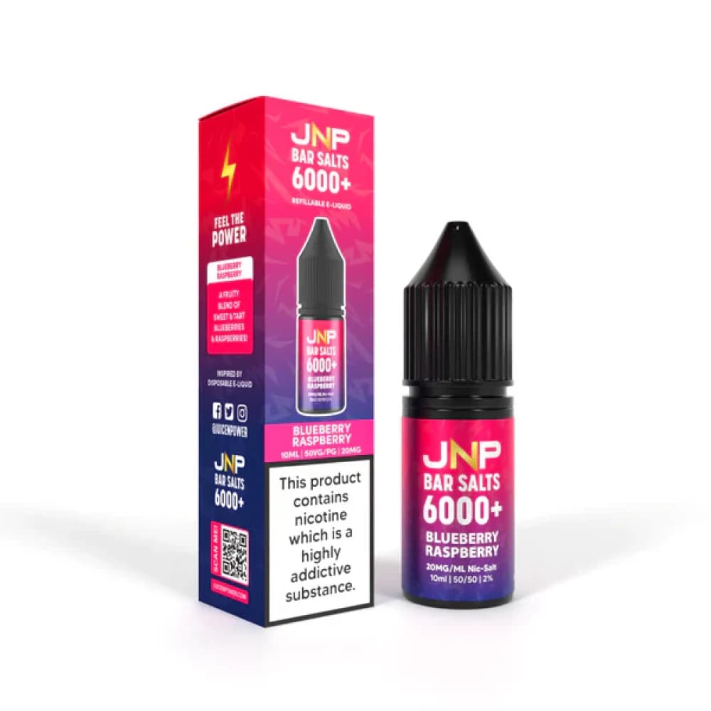  Blueberry Raspberry / 20mg JNP Bar Nic Salts 6000 Box of 10