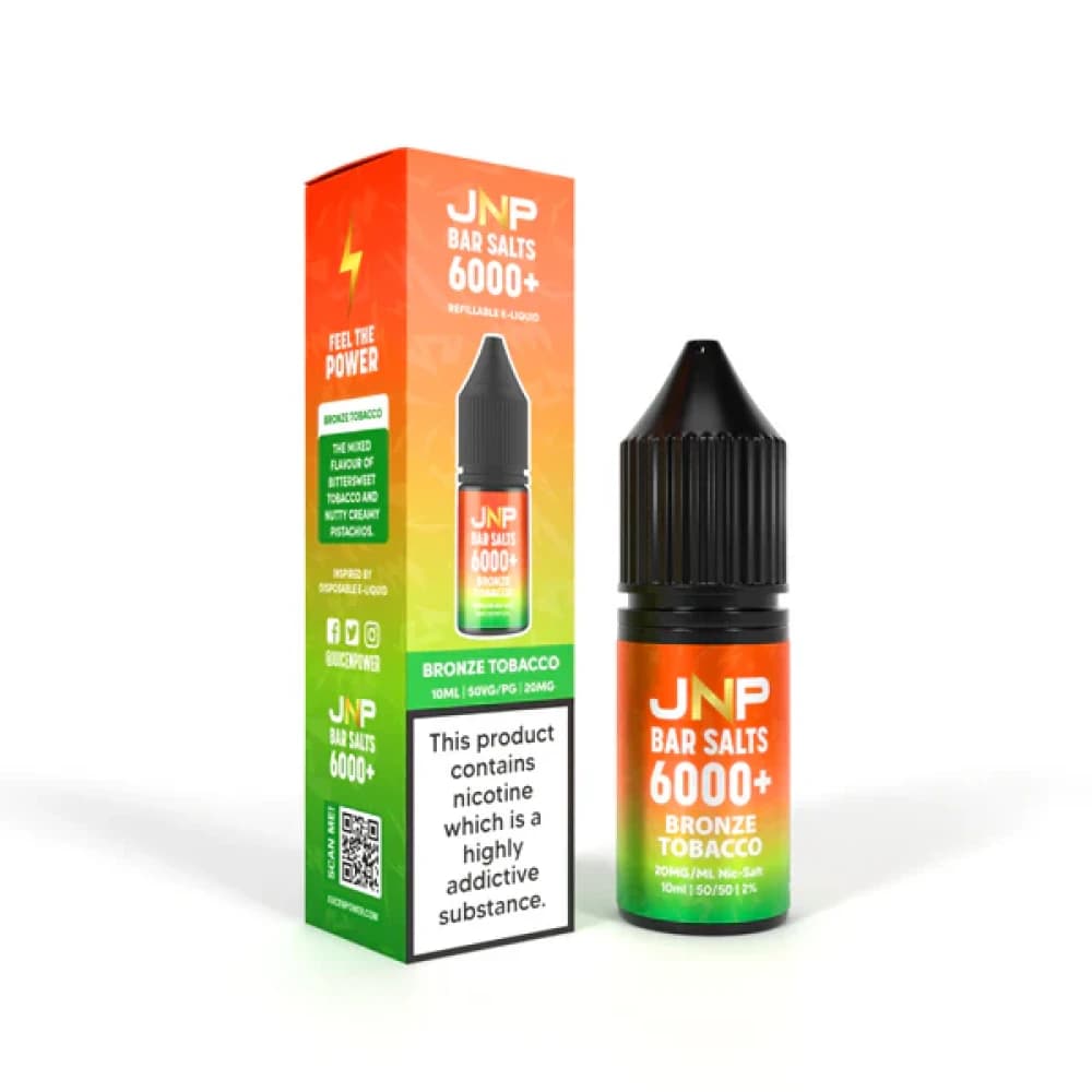  Bronze Tobacco / 10mg JNP Bar Nic Salts 6000 Box of 10