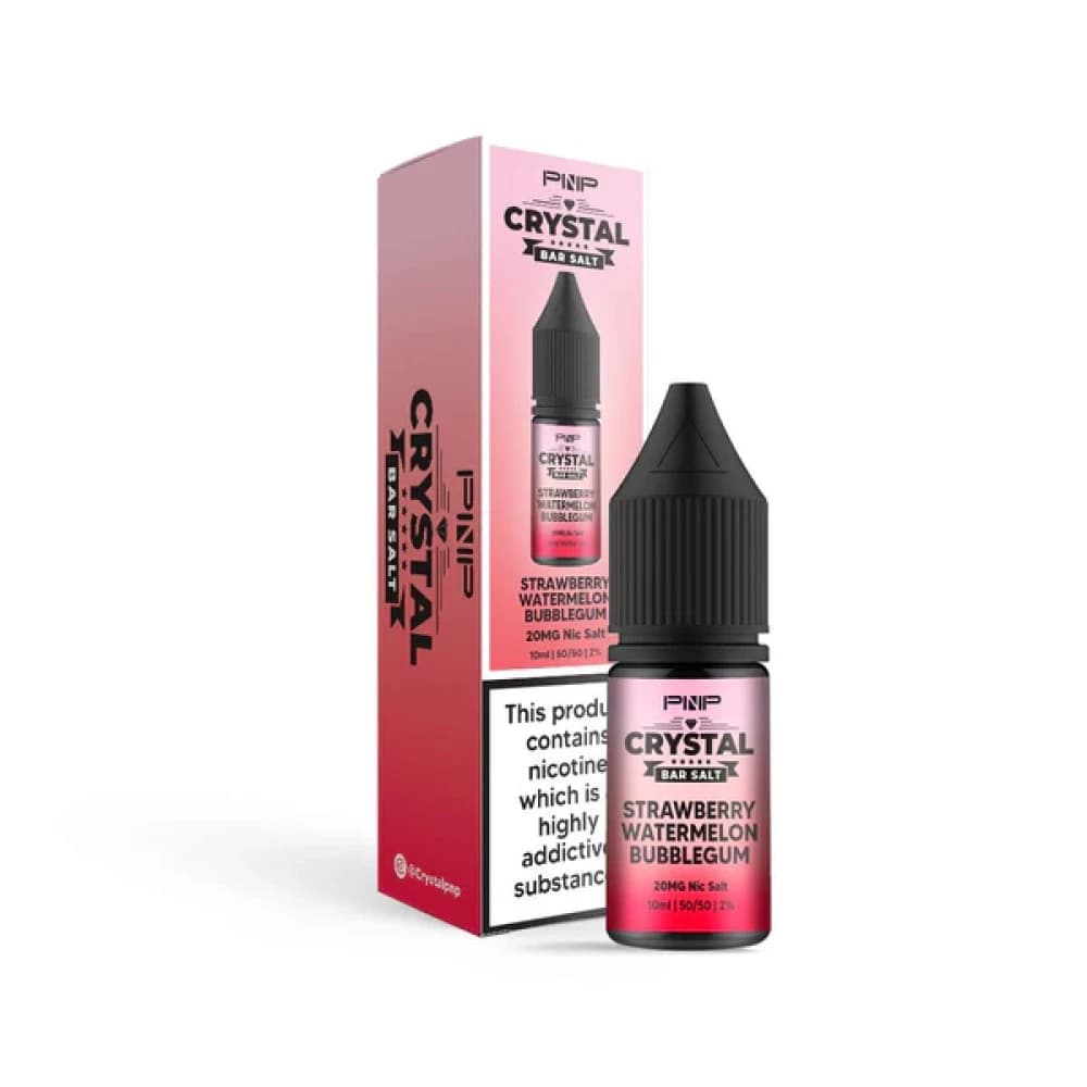 Strawberry Watermelon Bubblegum / 10mg PNP Crystal Nic Salts 10ml Box of 10