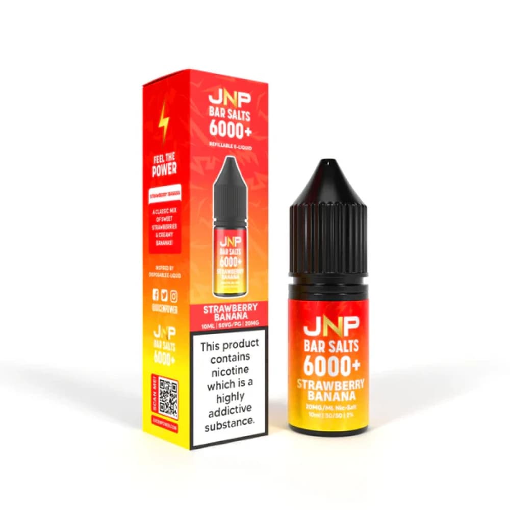  Strawberry Banana / 10mg JNP Bar Nic Salts 6000 Box of 10