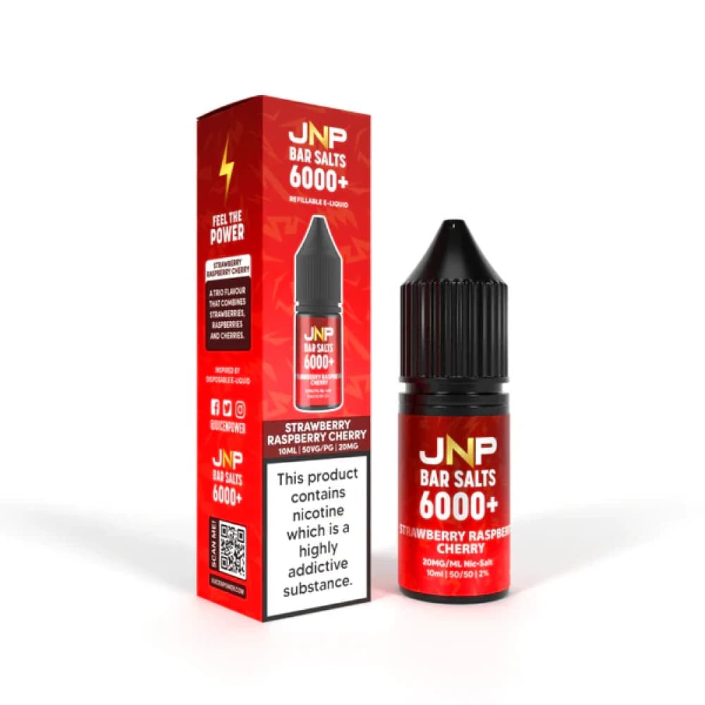  Strawberry Raspberry / 10mg JNP Bar Nic Salts 6000 Box of 10