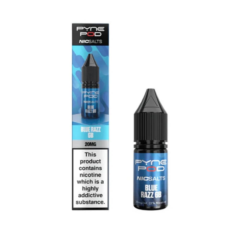  Blue Razz GB / 10mg Pyne Pod Nic Salts 10ml E-liquid Box of 10