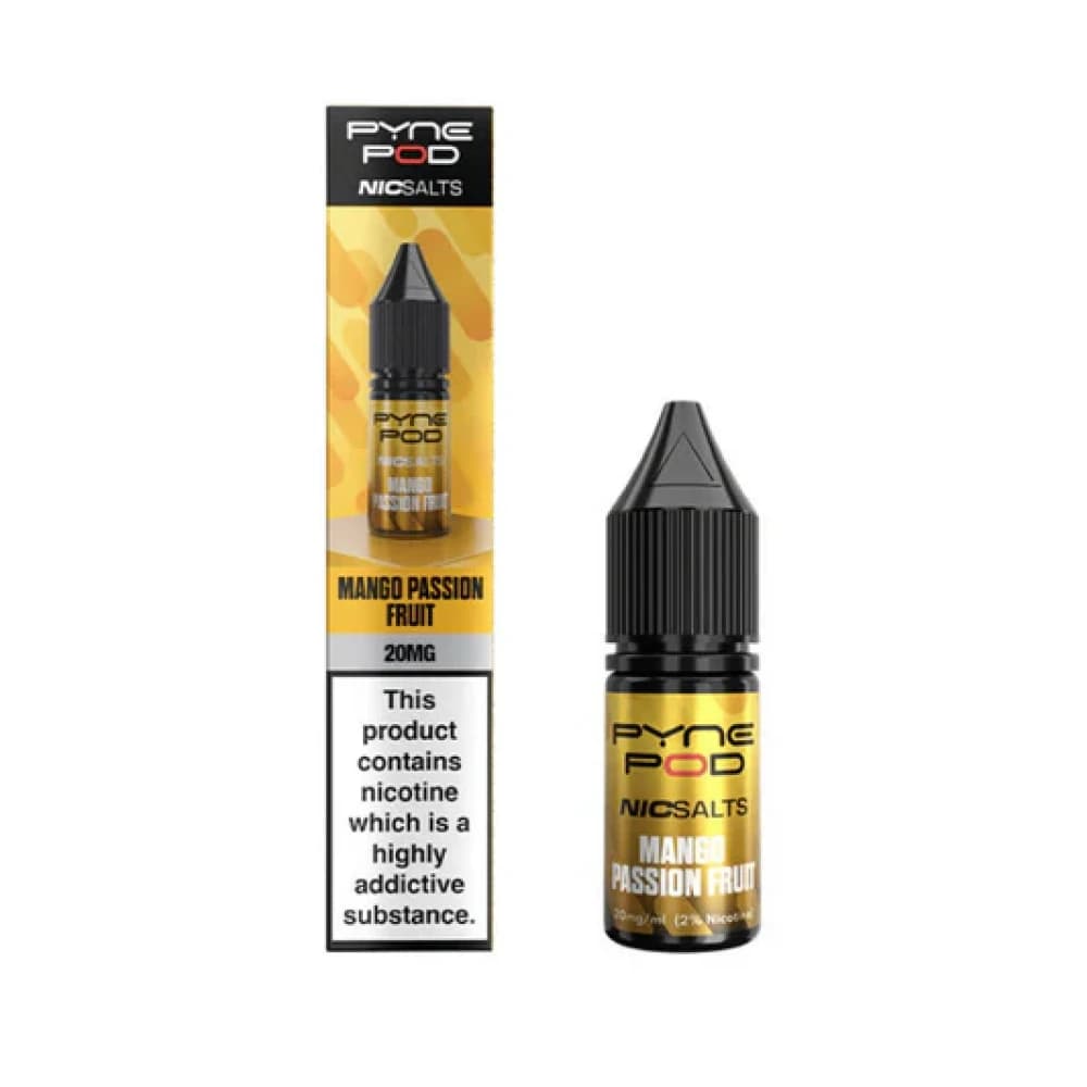 Mango Passion Fruit / 10mg Pyne Pod Nic Salts 10ml E-liquid Box of 10