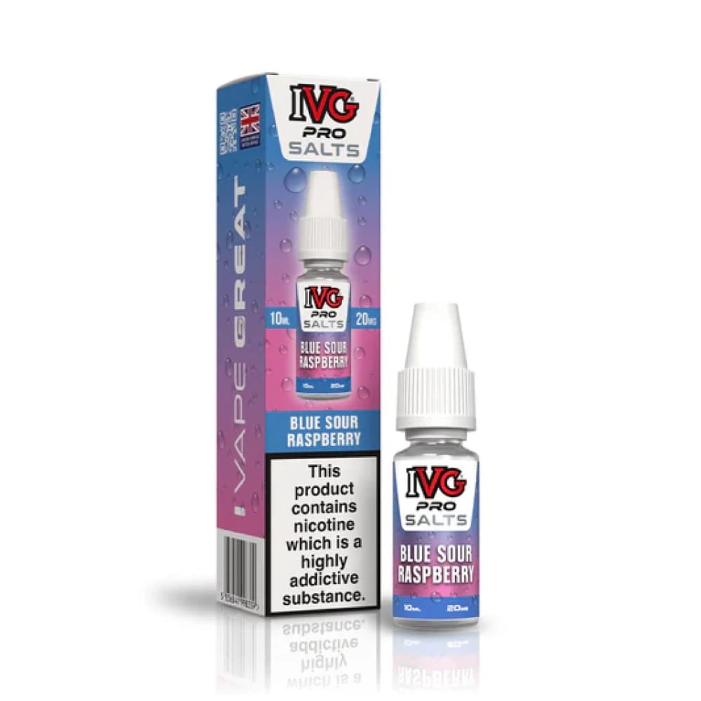  Blue Sour Raspberry / 10mg IVG Pro Salts Nic Salt 10ml E-Liquid Box of 10