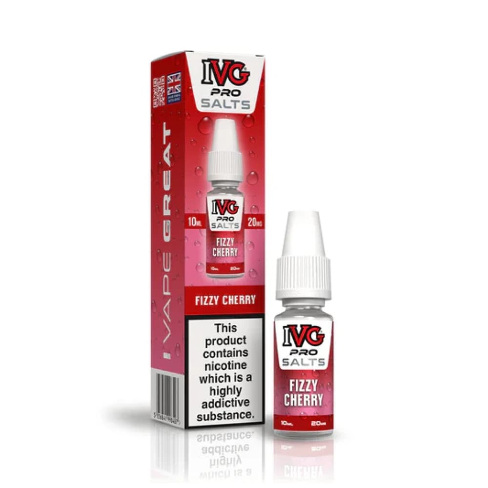  Fizzy Cherry / 10mg IVG Pro Salts Nic Salt 10ml E-Liquid Box of 10