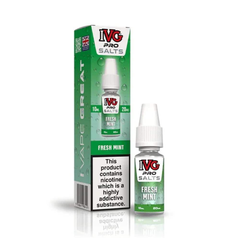  Fresh Mint / 10mg IVG Pro Salts Nic Salt 10ml E-Liquid Box of 10