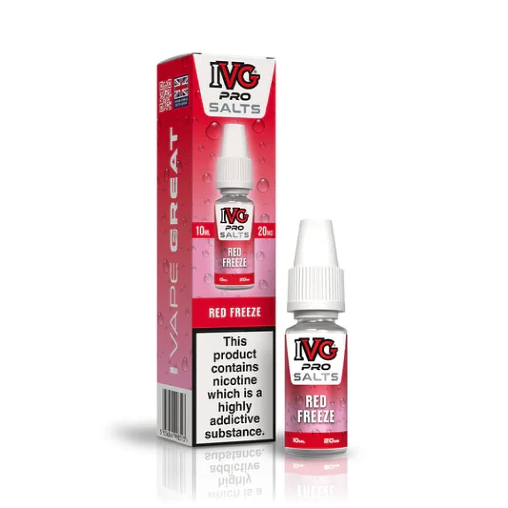 Red Freeze / 10mg IVG Pro Salts Nic Salt 10ml E-Liquid Box of 10