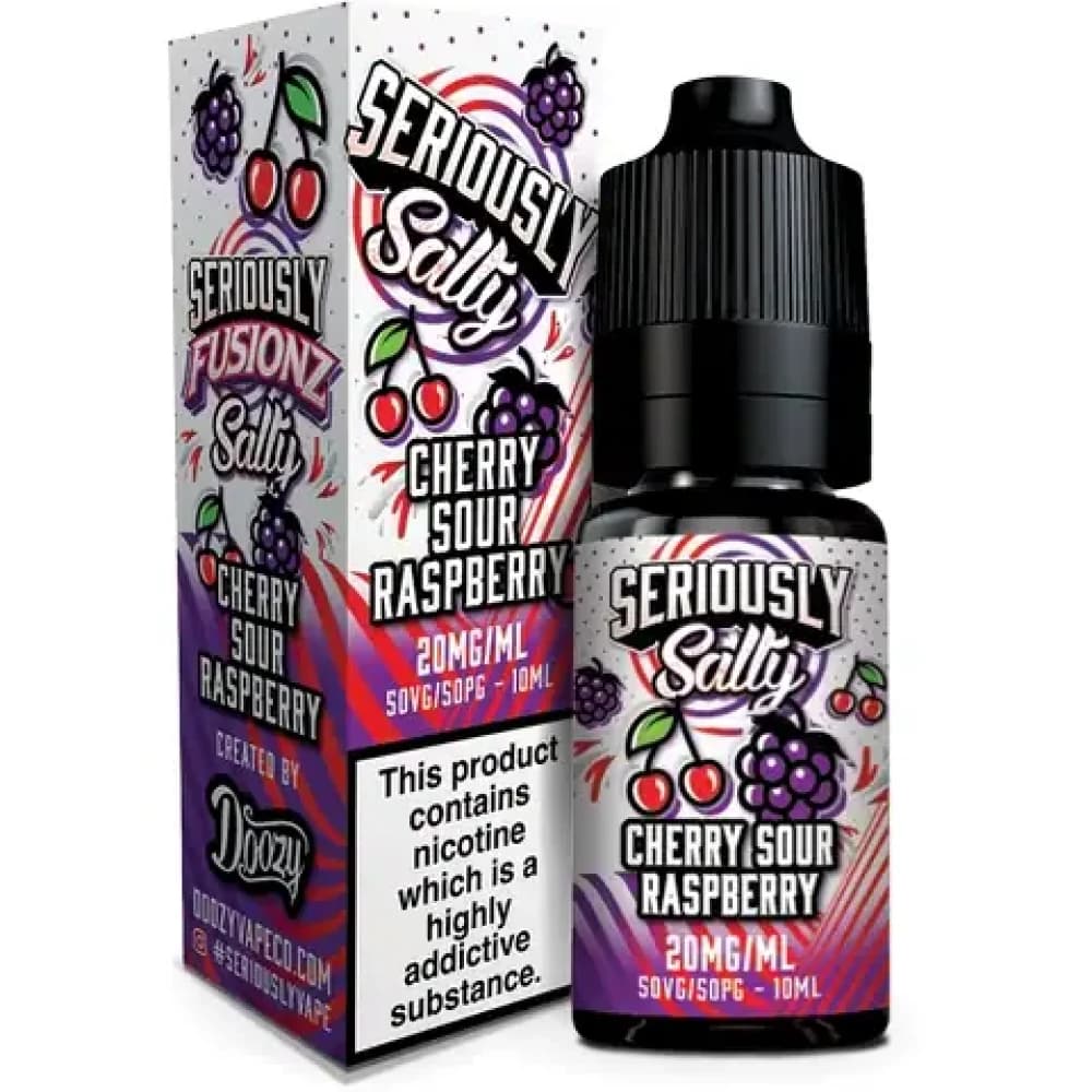  Cherry Sour Raspberry / 20mg Doozy Seriously Fusionz Salts e liquids 10ml Box of 10