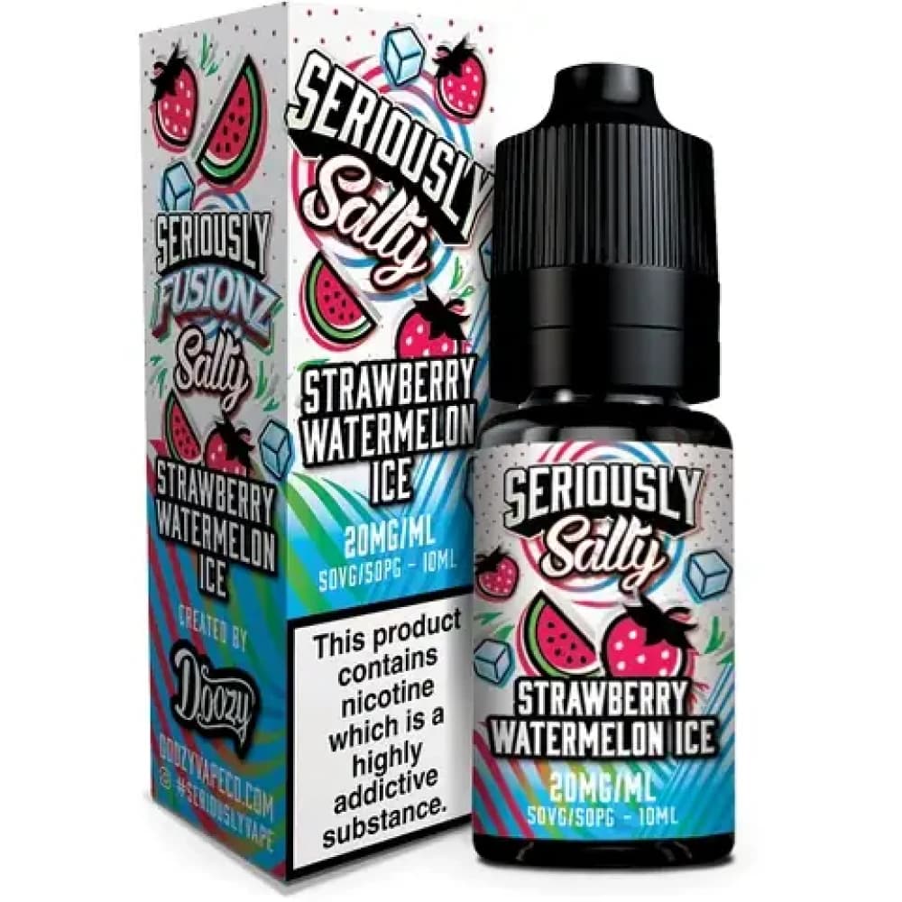  Strawberry Watermelon Ice / 10mg Doozy Seriously Fusionz Salts e liquids 10ml Box of 10