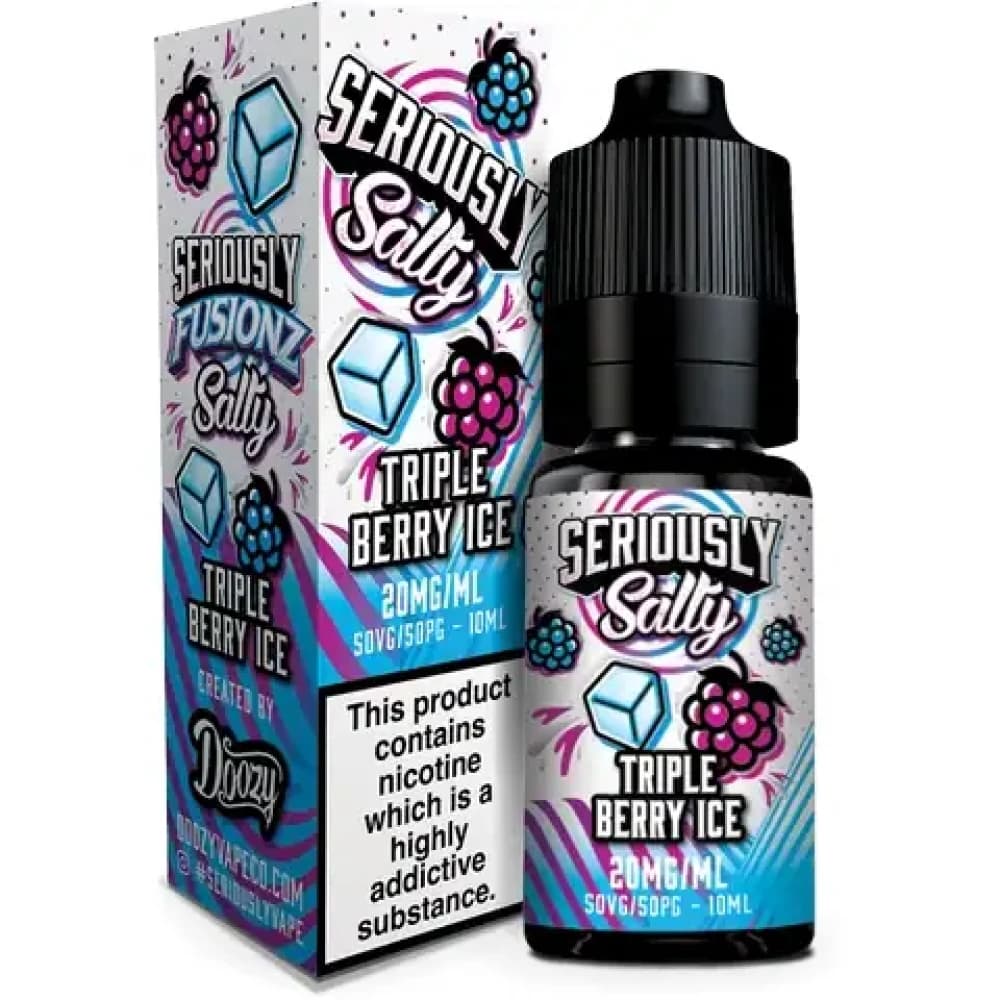  Triple Berry Ice / 10mg Doozy Seriously Fusionz Salts e liquids 10ml Box of 10