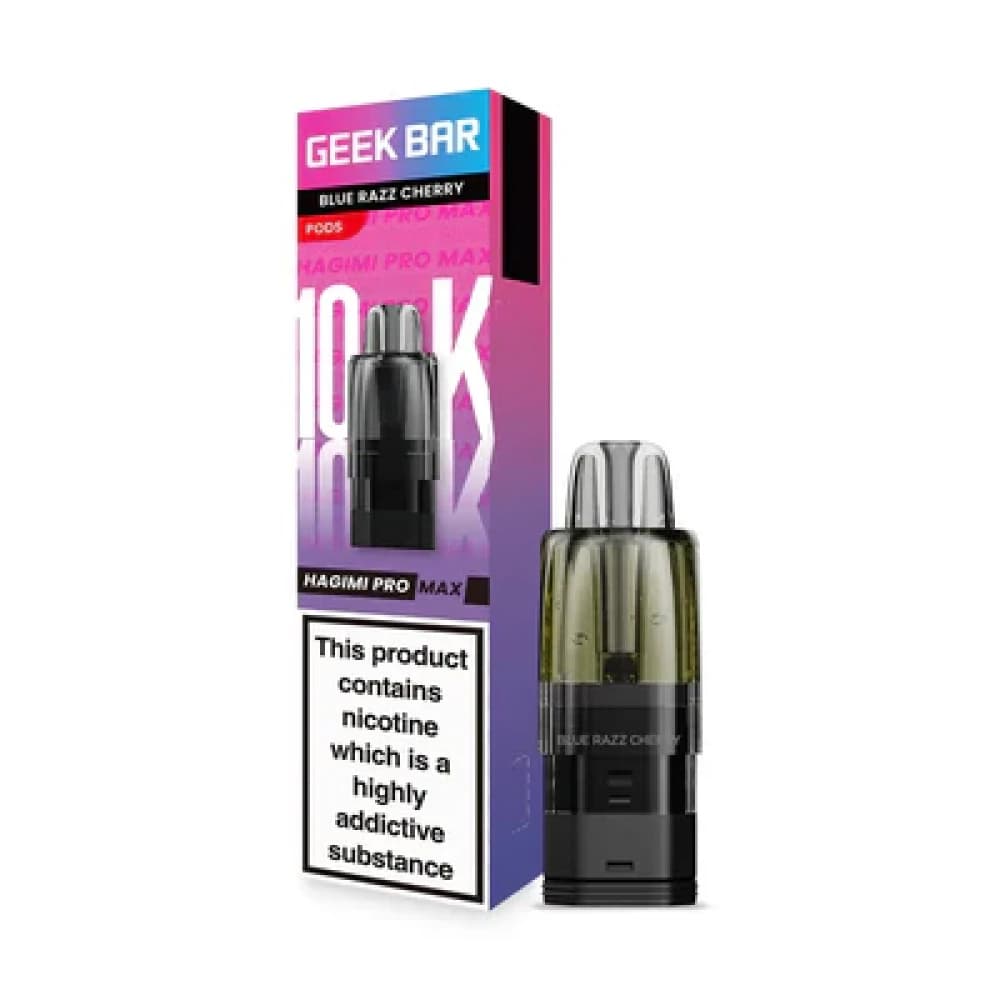  Blue Razz Cherry Geekbar Hagimi Pro Max 10k Refill Pods Box of 5