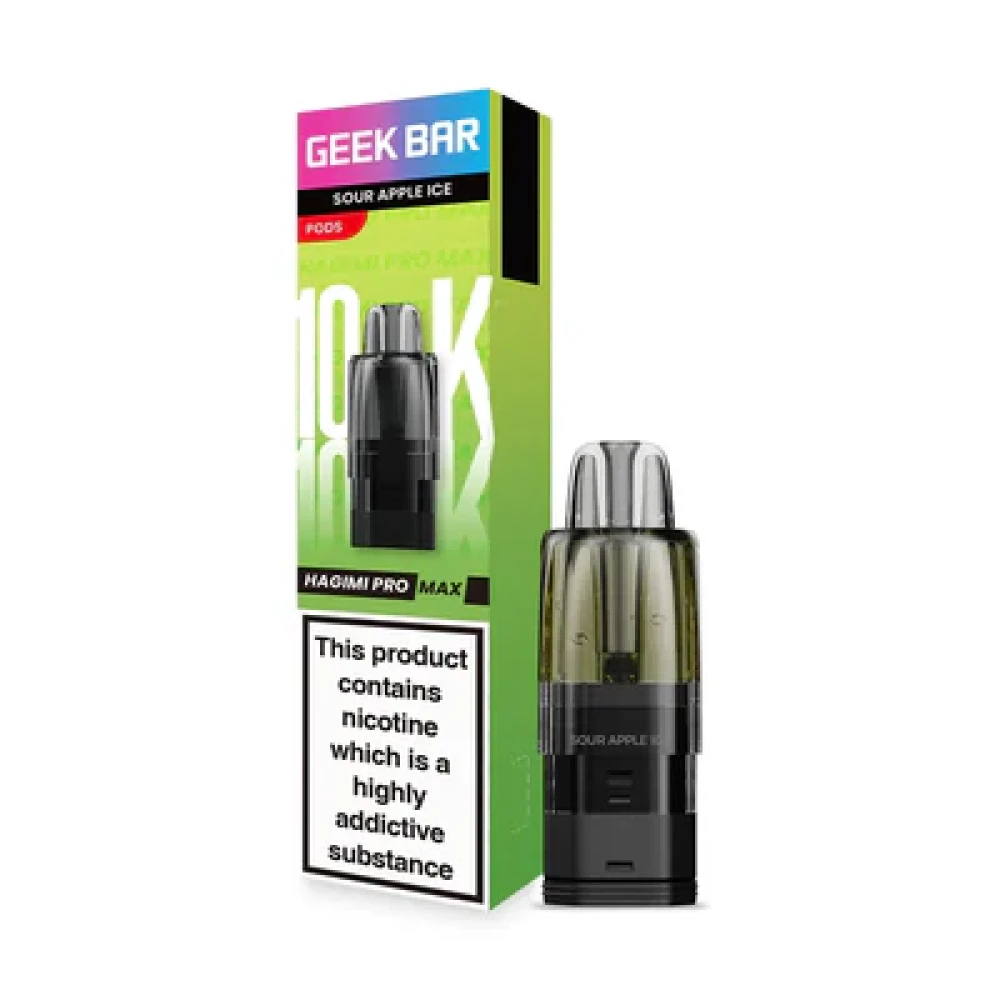  Sour Apple Ice Geekbar Hagimi Pro Max 10k Refill Pods Box of 5