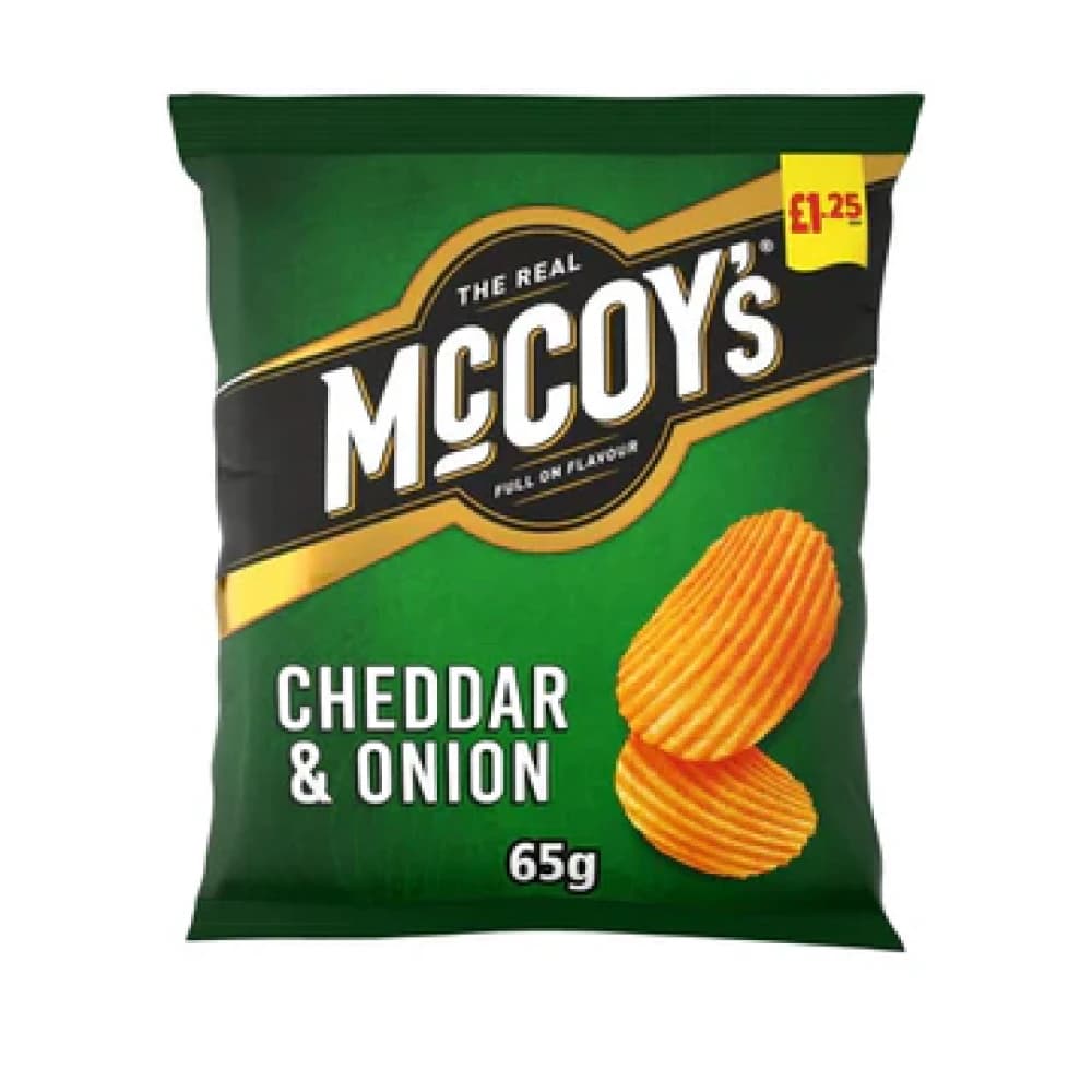  Cheddar & Onion Mccoy's Crisps 65g - 20pk