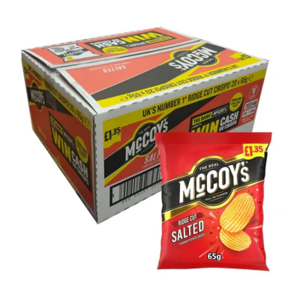  Salted Mccoy's Crisps 65g - 20pk