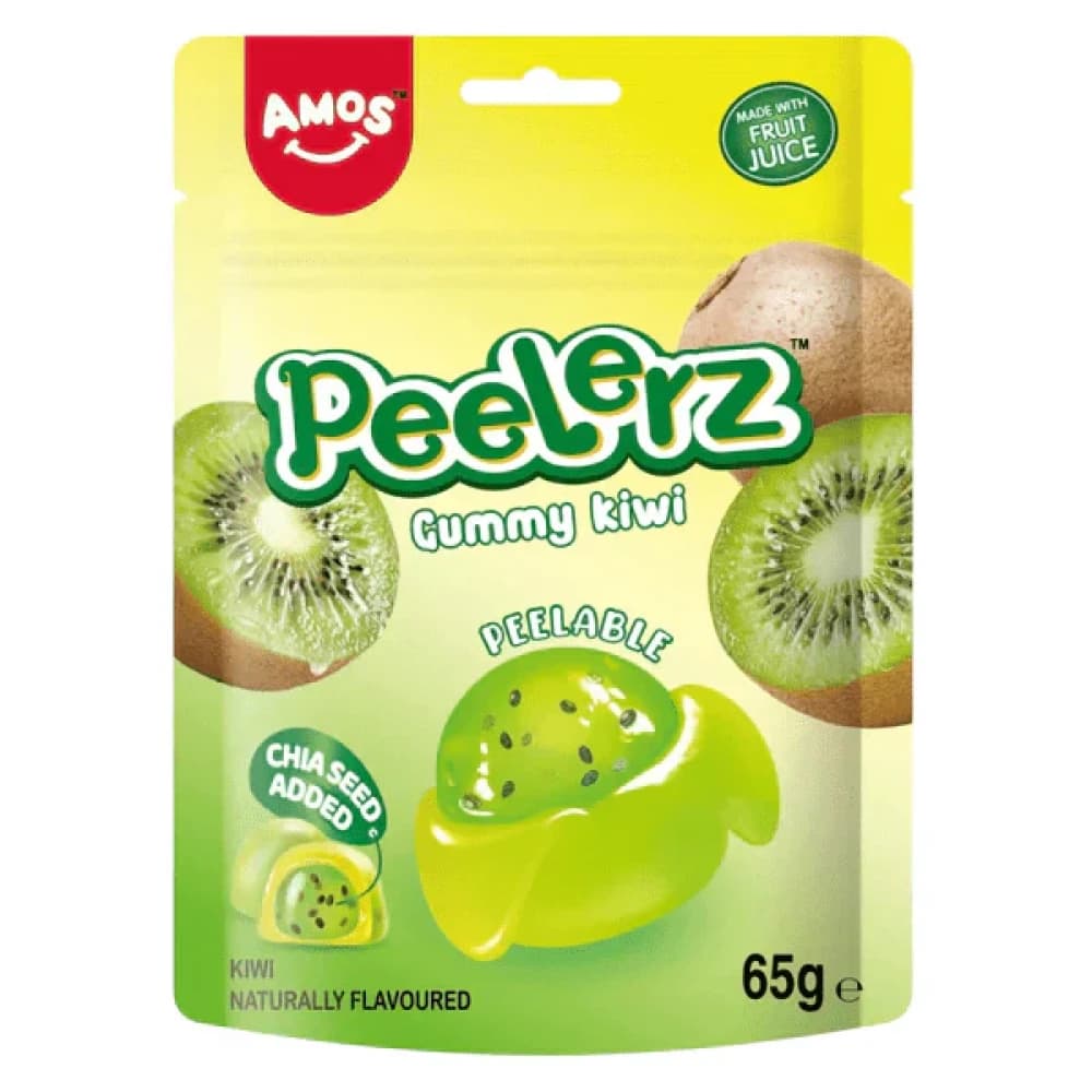  Gummy Kiwi Amos Peelerz Halal Gummies 65g - 24pk
