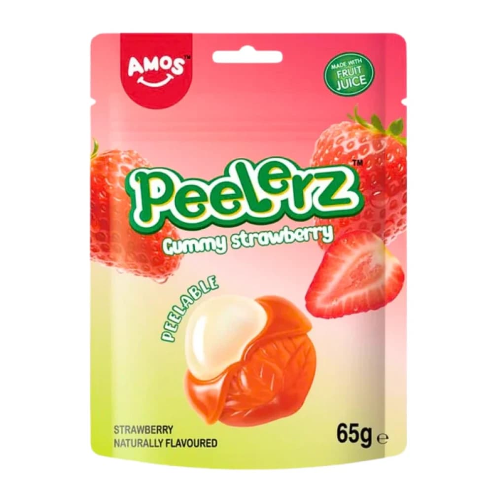  Gummy Strawberry Amos Peelerz Halal Gummies 65g - 24pk