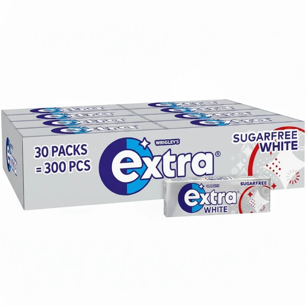  White Wrigley's Extra Sugre Free Chewing Gum 14g - 30pk