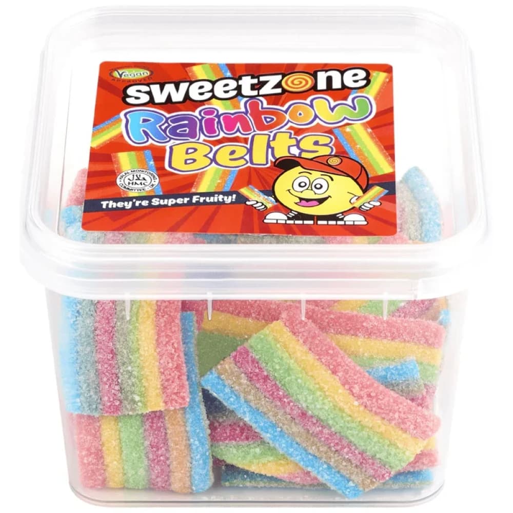  Rainbow Belts (170g) Sweetzone Bottles Candies 170g - 24 Tubs