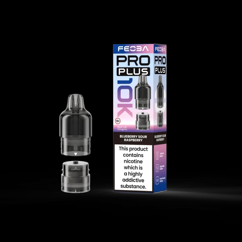  Blueberry Sour Raspberry Feoba Pro Plus 10k Refill Pods Box of 5