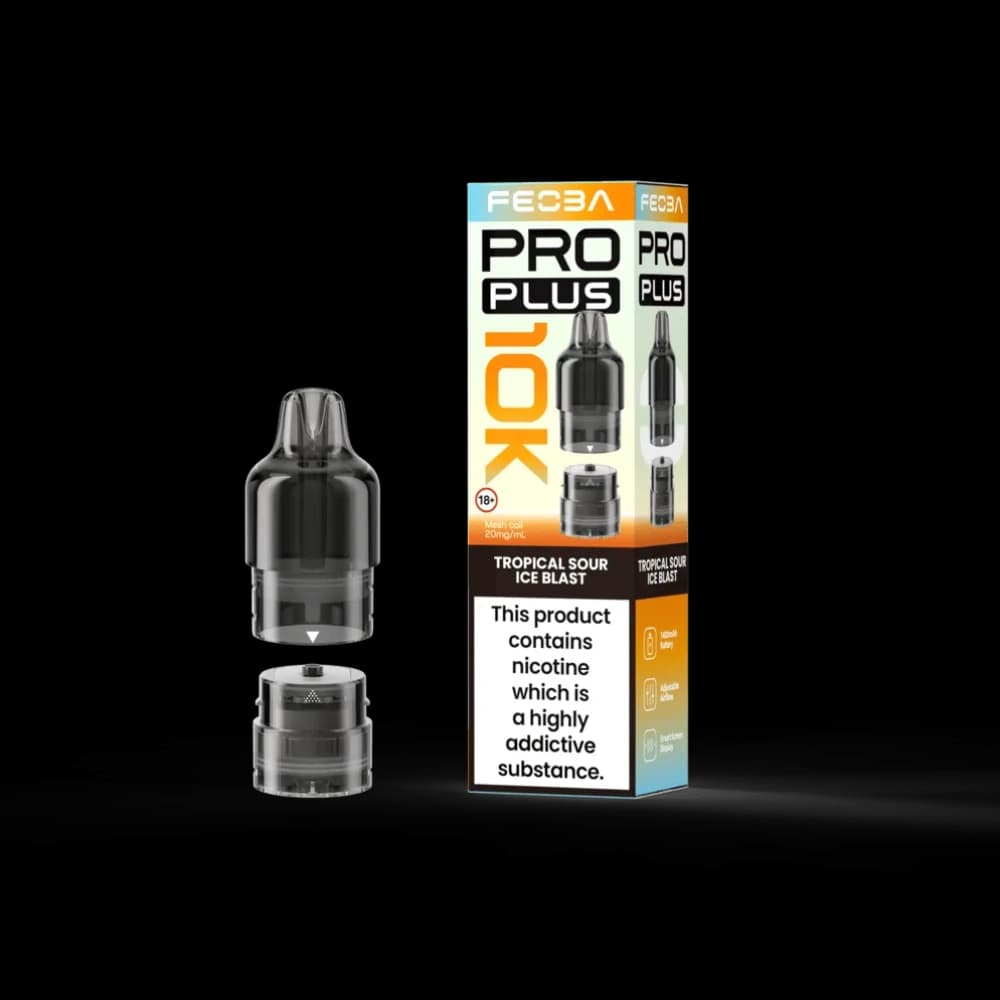  Tropical Sour Ice Blast Feoba Pro Plus 10k Refill Pods Box of 5