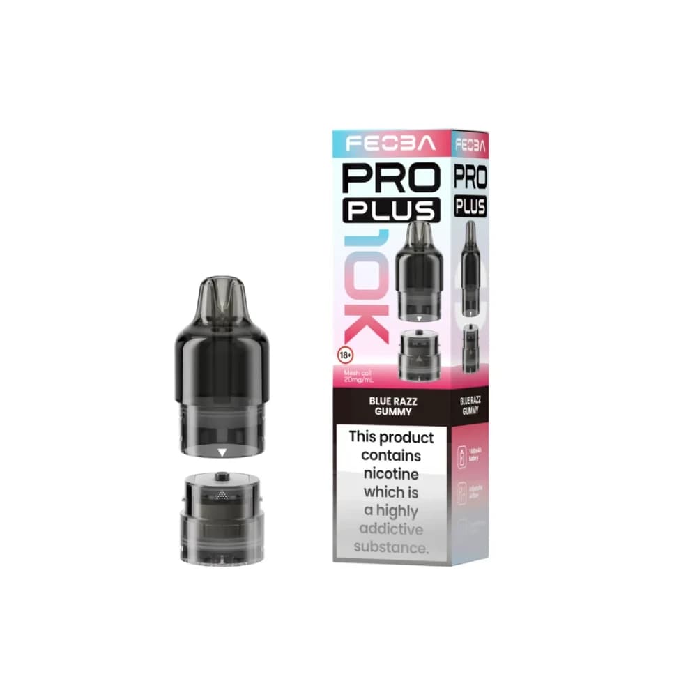  Blue Razz Gummy Feoba Pro Plus 10k Refill Pods Box of 5