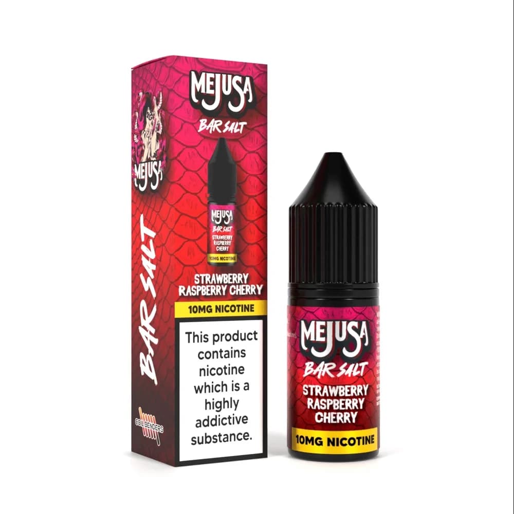  Strawberry Raspberry Cherry / 10mg Mejusa 10ml Nic Salt E Liquids Box of 10