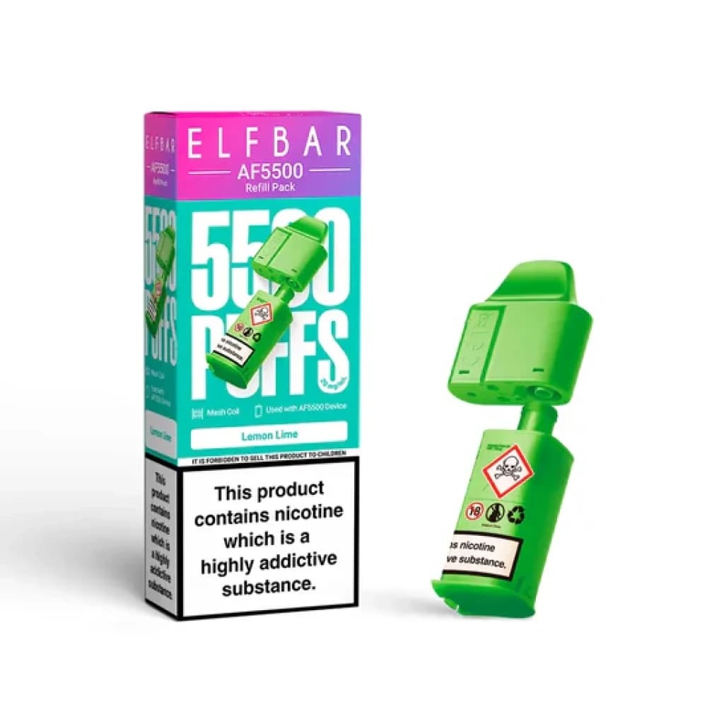  Lemon Lime Elf Bar AF5500 Refill Pods Box of 5