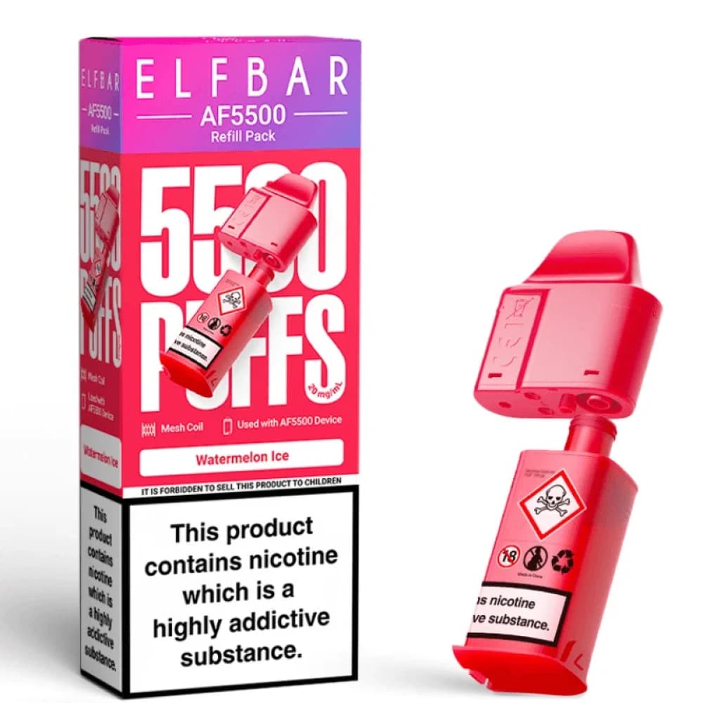  Watermelon Ice Elf Bar AF5500 Refill Pods Box of 5